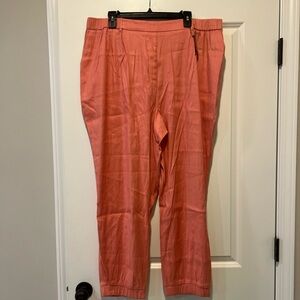 Express Coral Ankle High Rise Pants Women’s Size Xl